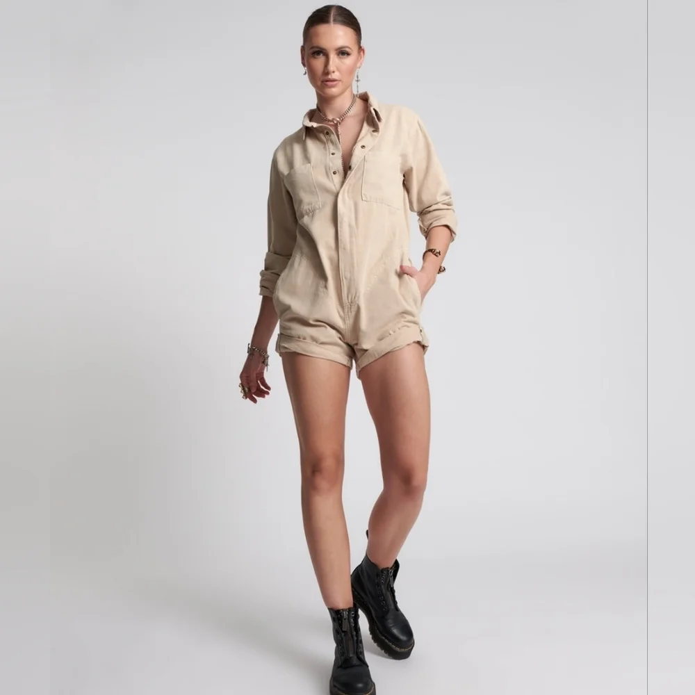 NWT $199 One Teaspoon Prophecy Jumpsuit in Stone multiple sizes - Picture 1 of 4
